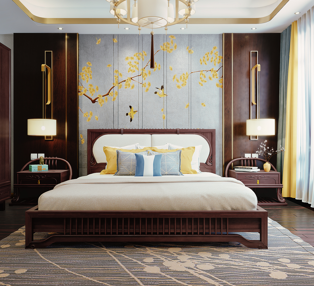 家具设计与呈现美式轻奢新中式淘宝京东天猫