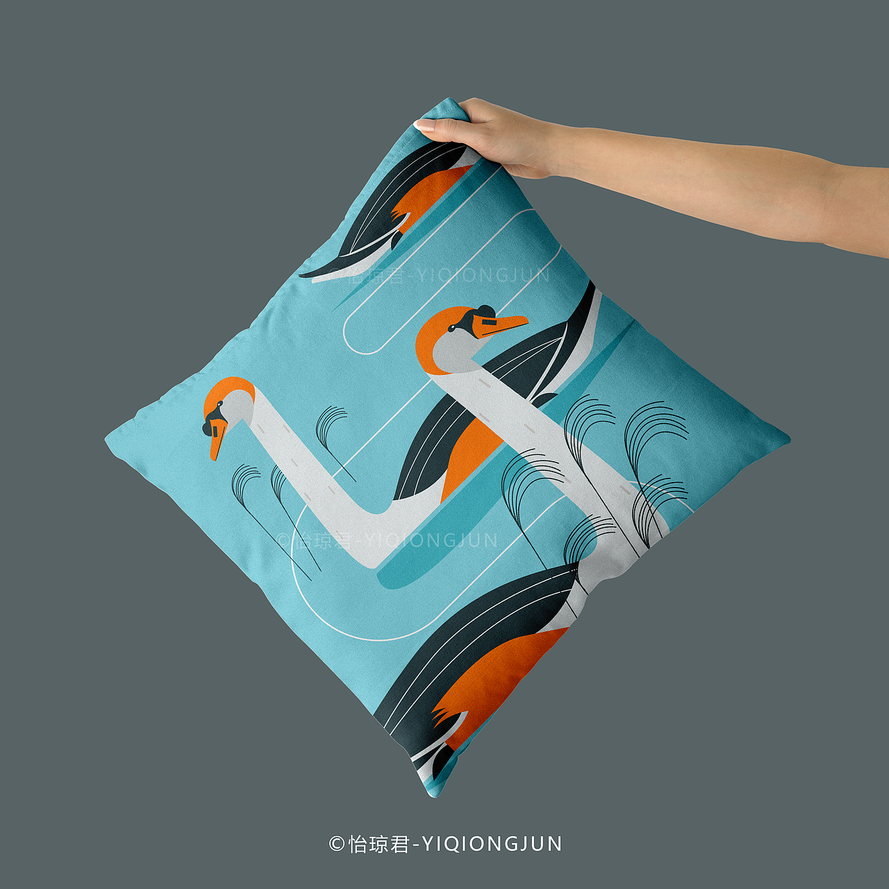 扁平插画 鹅鹅鹅