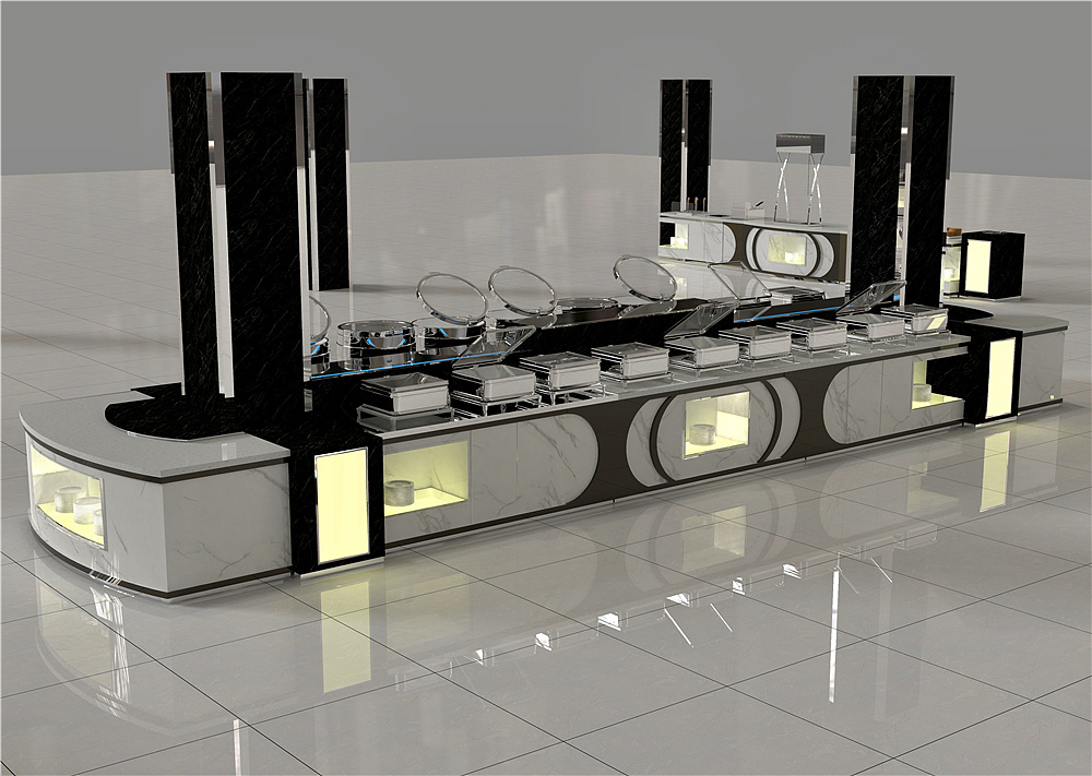 学校国企单位食堂双侧自助打菜台定制自助餐台明档清单