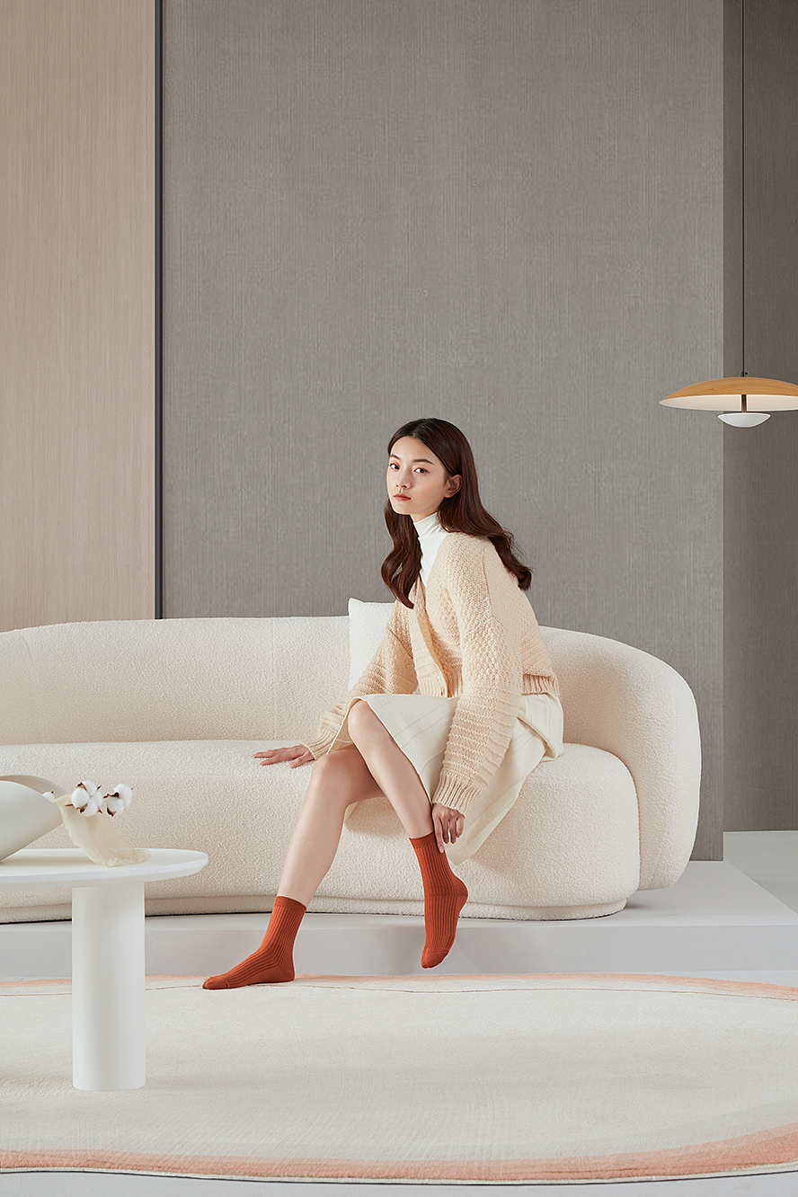 袜子摄影 棉竹屋