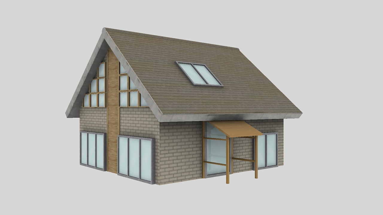 三维建筑临摹——别墅