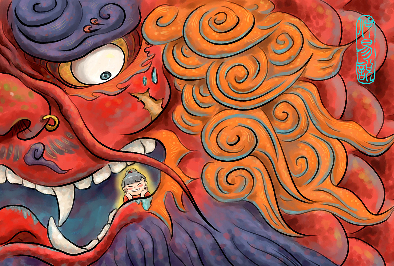 福禄寿喜财~明信片（图ZMzMyMTAwMjQ=） - 商业插画 - 站酷设计师顾所长原创素材 - 站酷ZCOOL