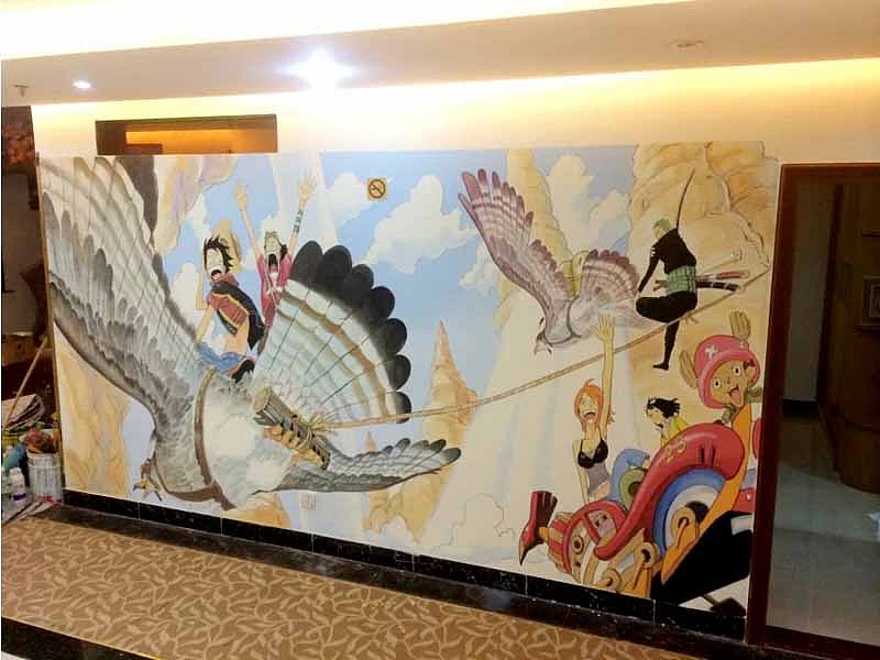佛山 海贼王主题酒店 艺术墙画