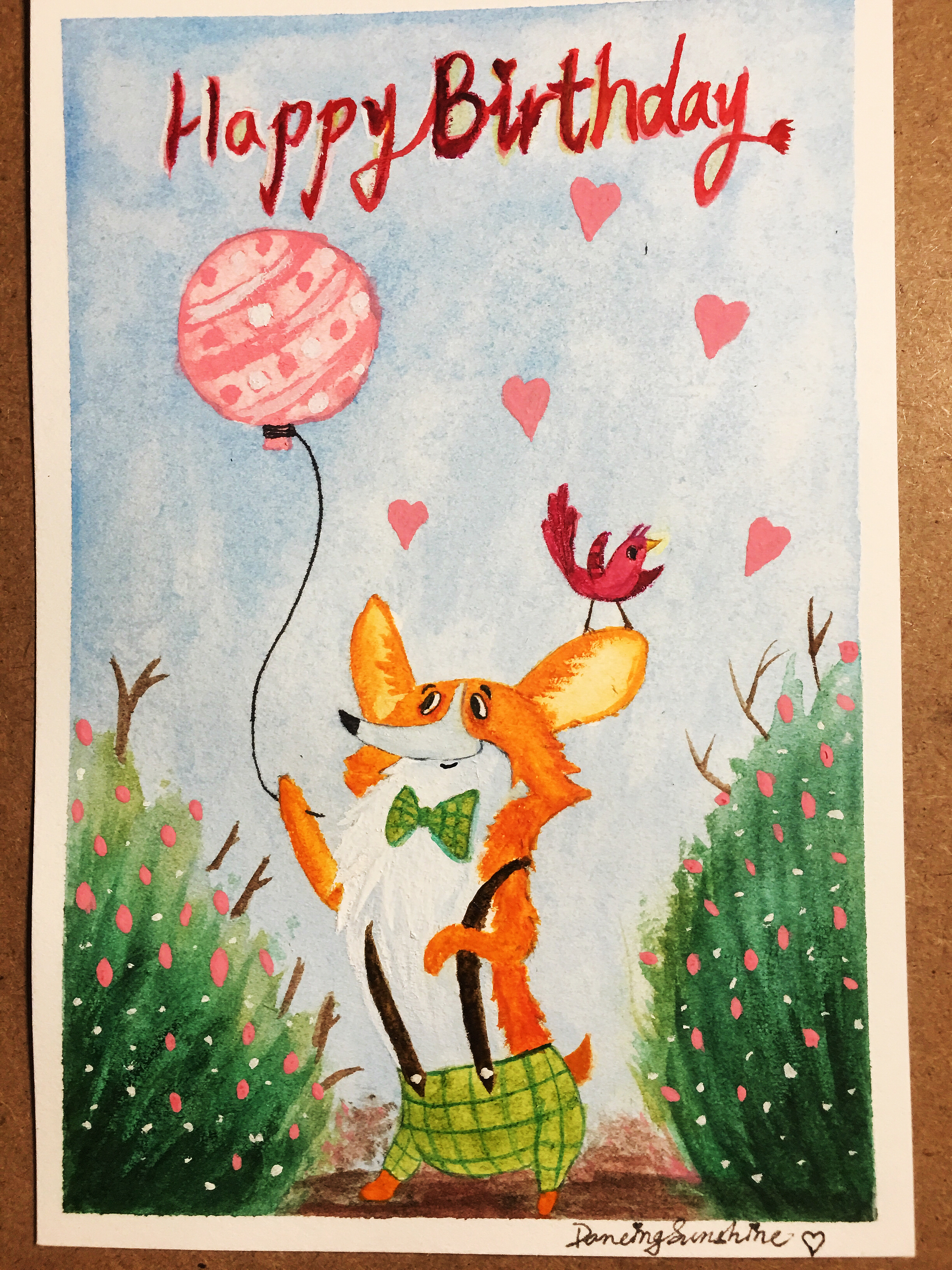 手绘生日贺卡