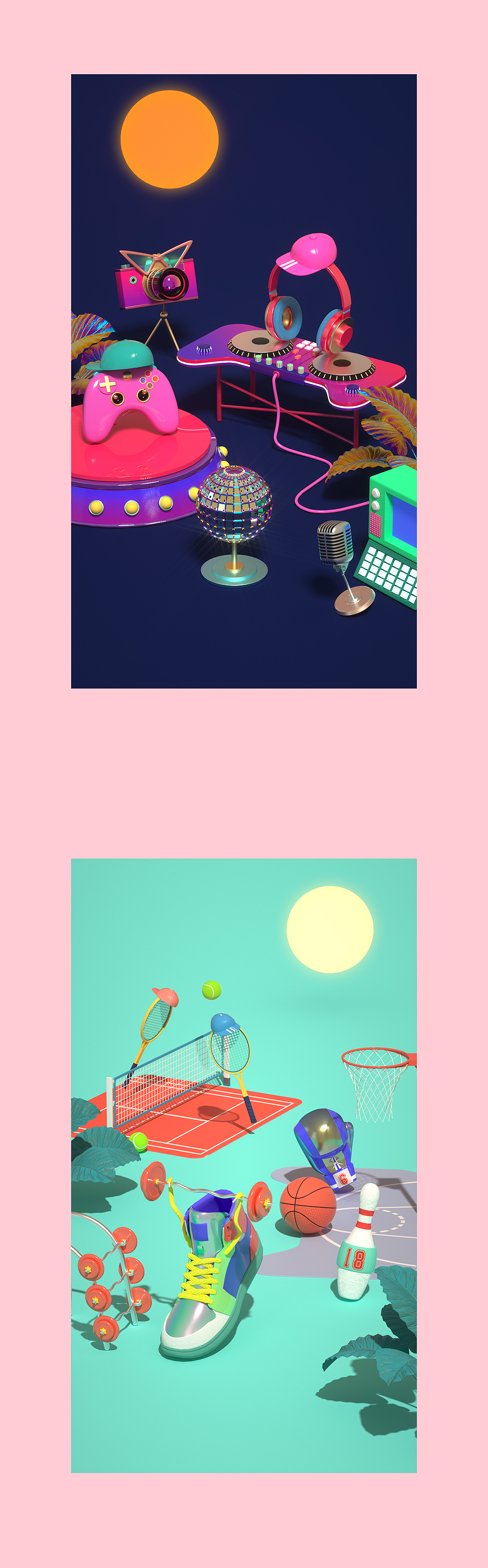 缤纷夏日＃趁热＃浪（图ZMTE4NzY1MjM2） - 其他三维 - 站酷设计师二姑不让我乱起名原创素材 - 站酷ZCOOL