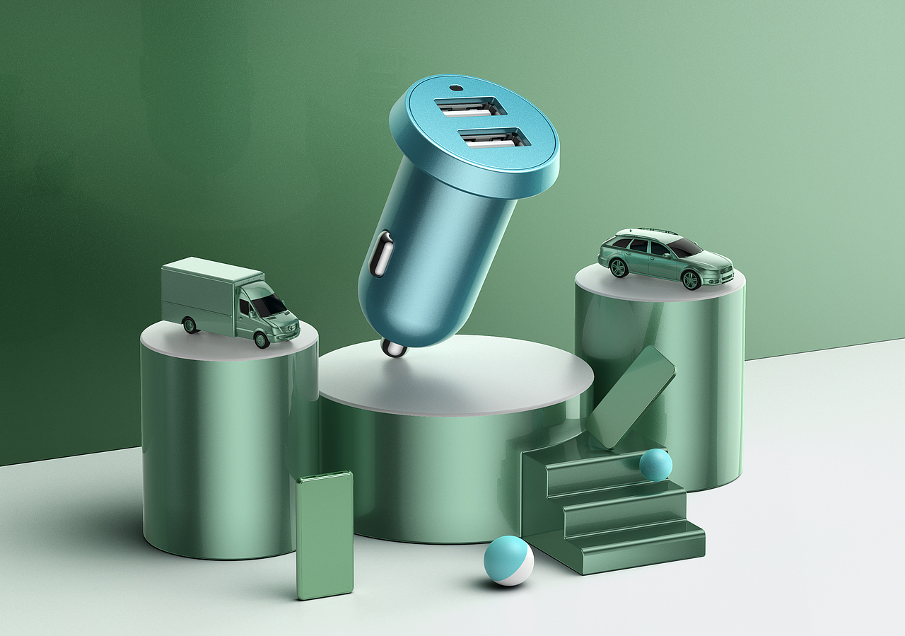又一组车充渲染图（图ZMjUxNzI4NDU2） - 产品 - 站酷设计师TheFall原创素材 - 站酷ZCOOL