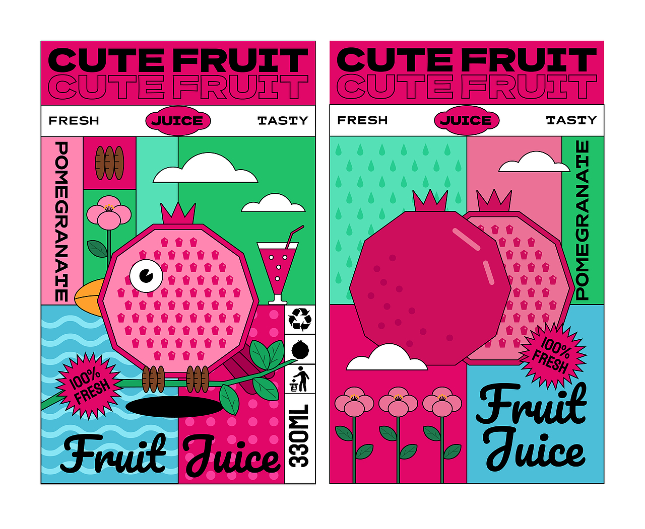 水果饮品包装（图ZMjg2MTgwODM2） - 商业插画 - 站酷设计师梧花Echa原创素材 - 站酷ZCOOL