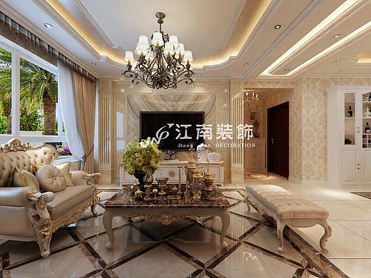 哈尔滨江南装饰公司华润中央公园简欧风格装修效果图 