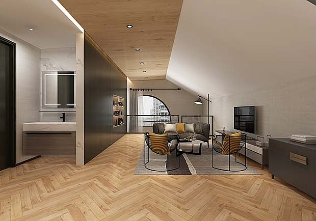 济南名悦山庄220平现代简约别墅装修案例-AMA国际装饰