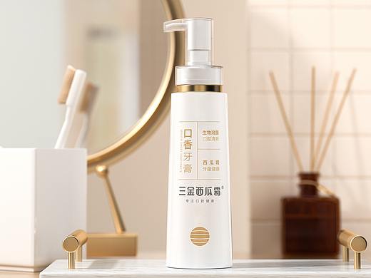 液体牙膏 - 三维产品视觉渲染