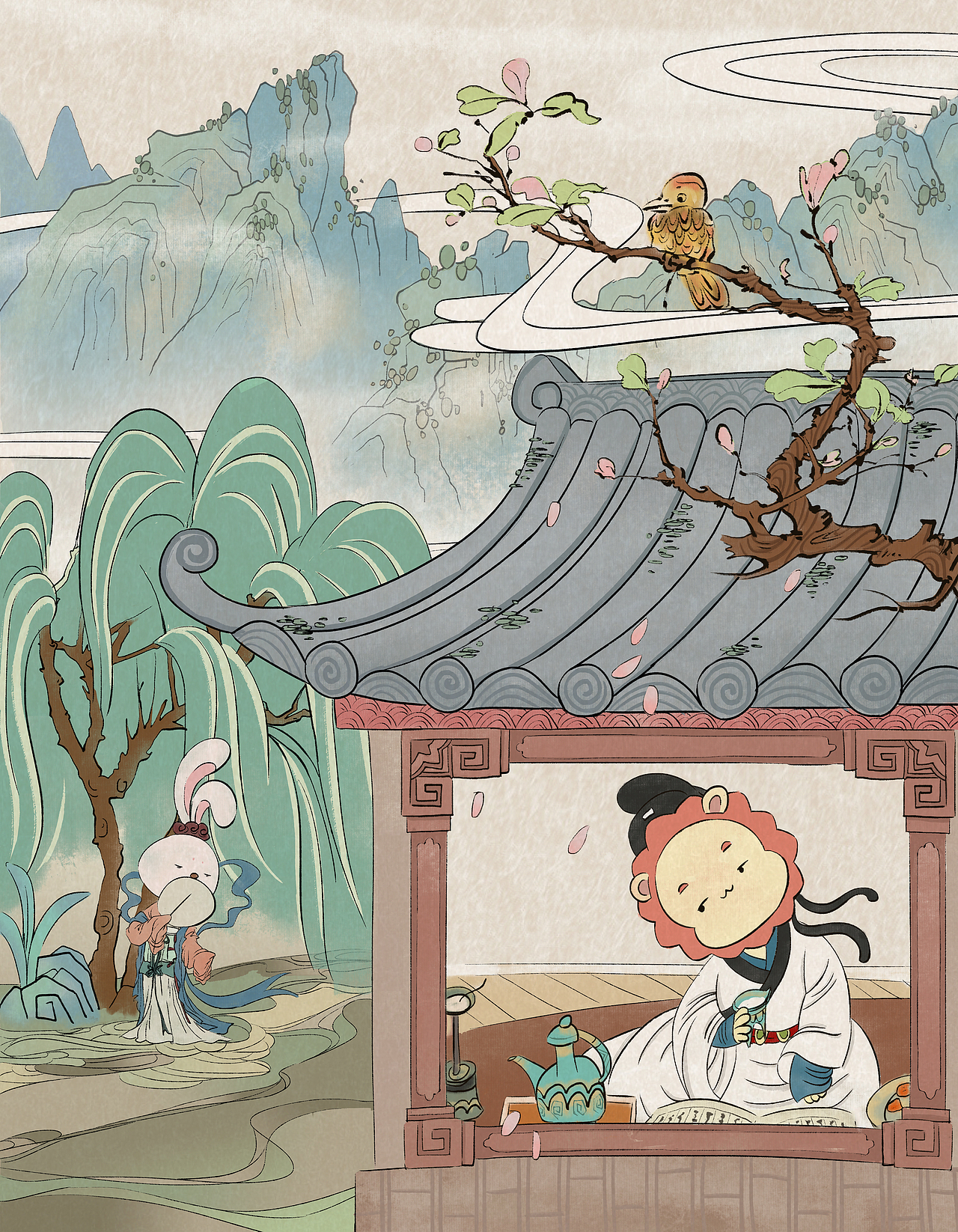 花儿朵朵古诗词插图（图ZMTk4MTEwOTA4） - 儿童插画 - 站酷设计师LeoKong大儿童原创素材 - 站酷ZCOOL