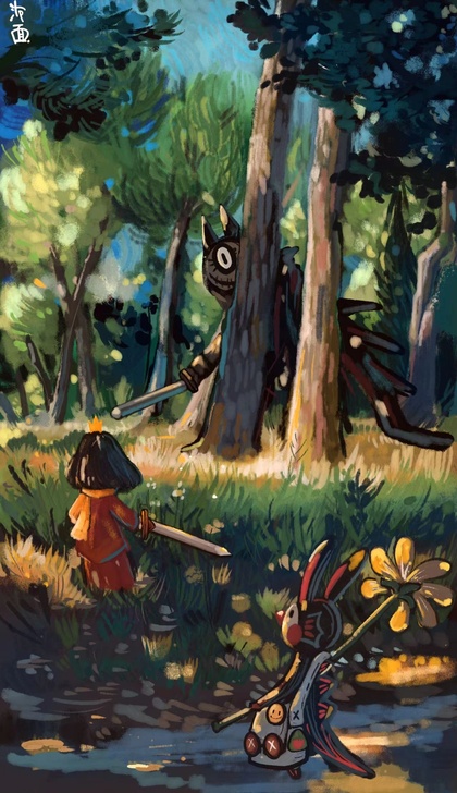 元素装饰风格插画