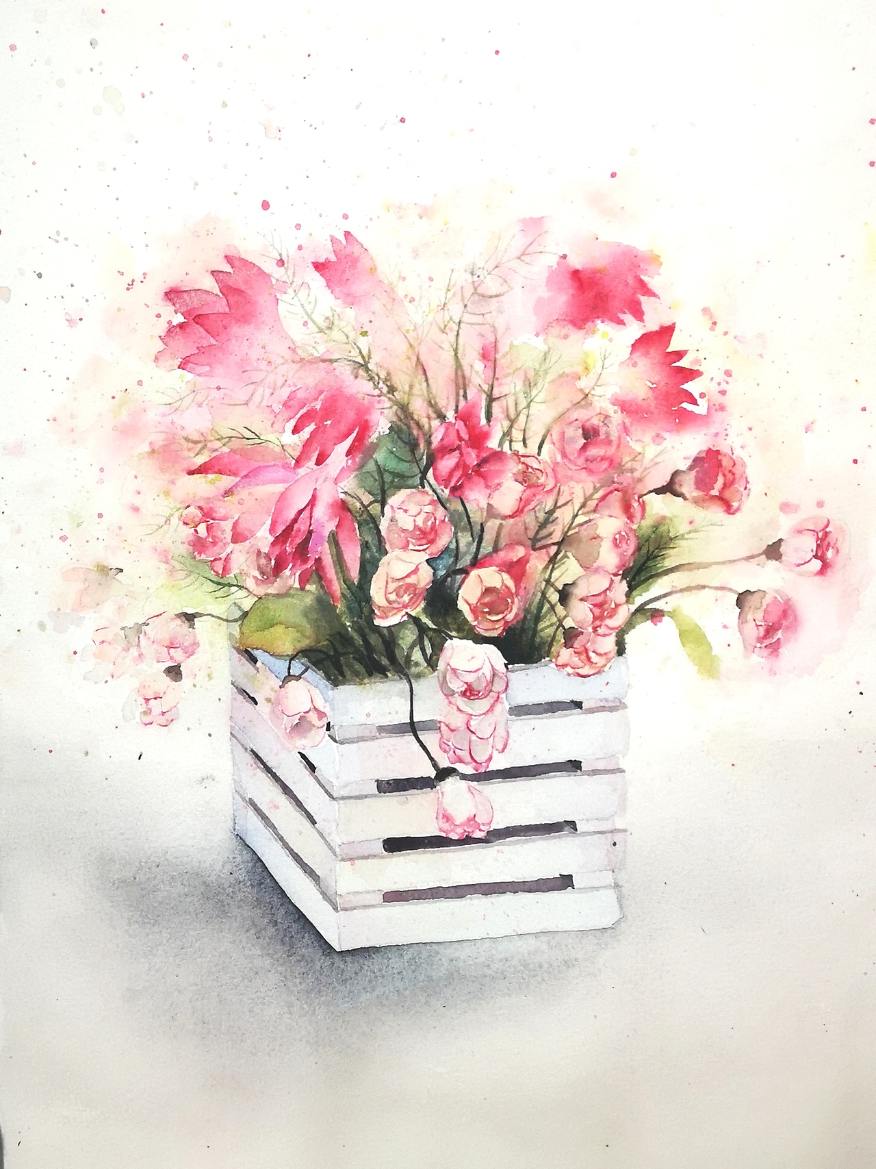 水彩花（图ZMTc3Njk4Mjg0） - 绘画 - 站酷设计师薄荷绿丶原创素材 - 站酷ZCOOL