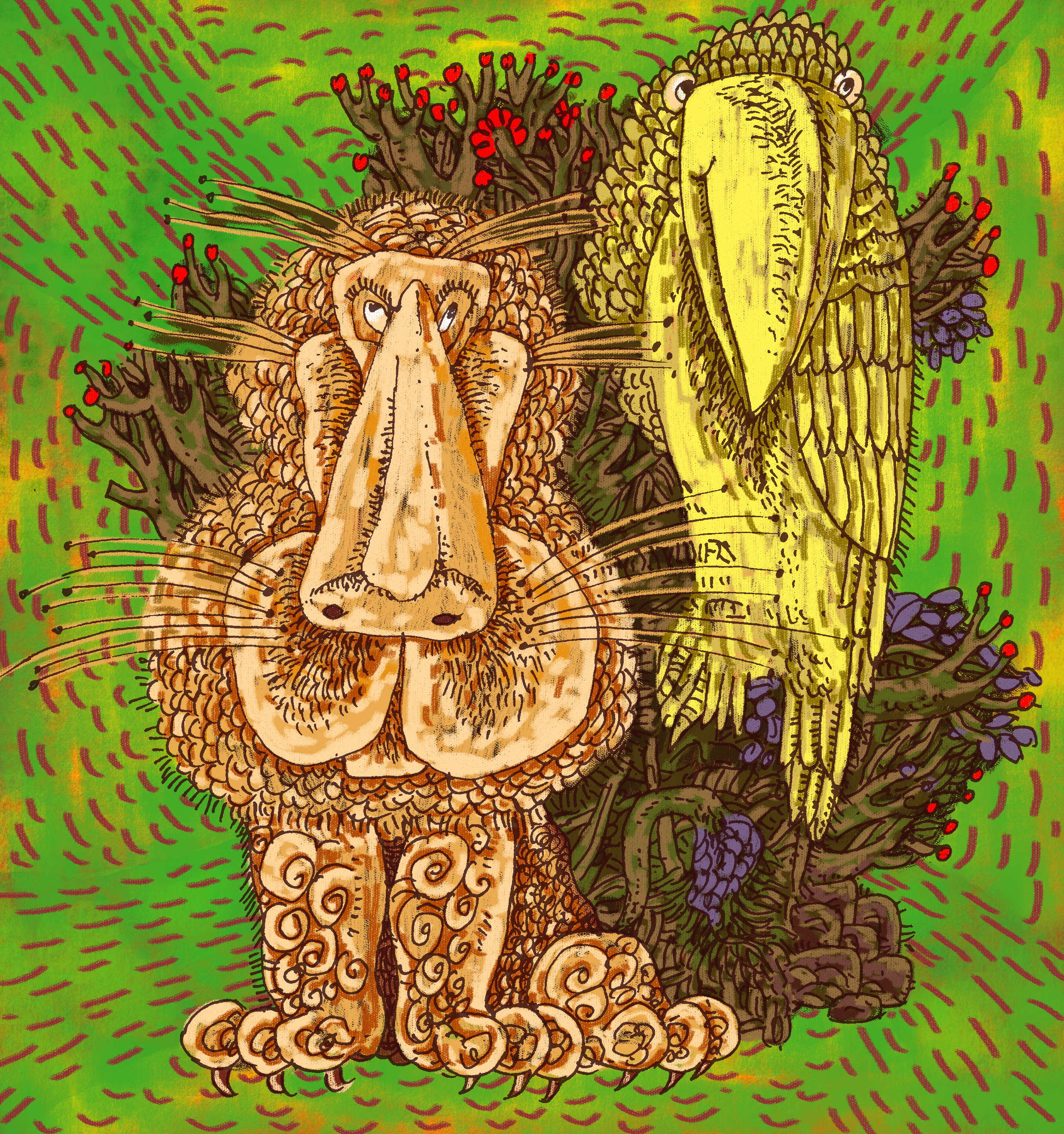 狮子插画|插画|创作习作|君蔚艺术设计 - 原创作品 - 站酷 (zcool)