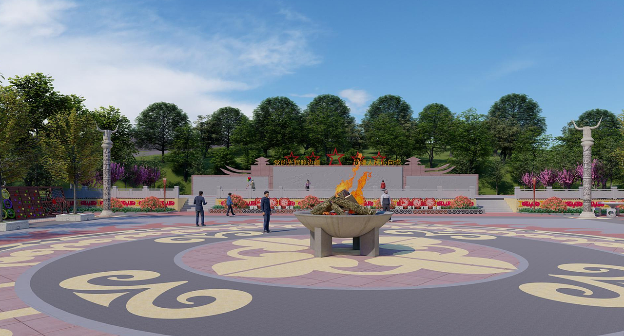 少数民族文化广场初稿（图ZMjYzMTM3MjMy） - 景观设计 - 站酷设计师蒋荣荣原创素材 - 站酷ZCOOL