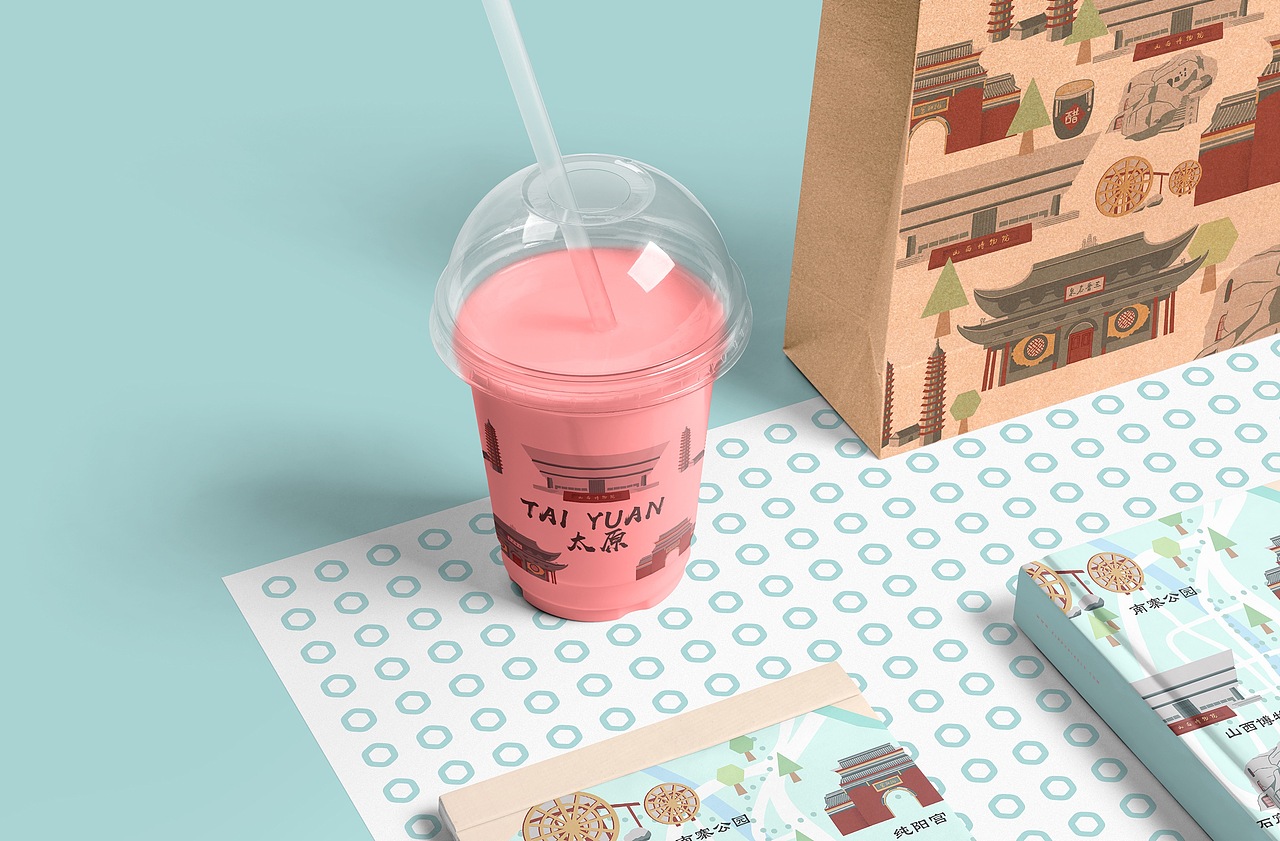 简易版手绘太原旅游地图～