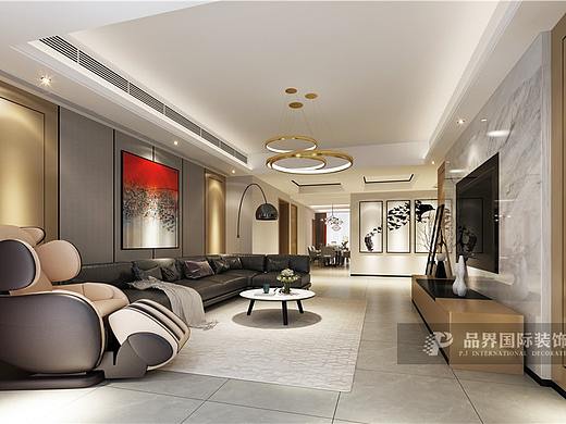郑州品界装饰｜怡商玉园180m²现代简约装修案例