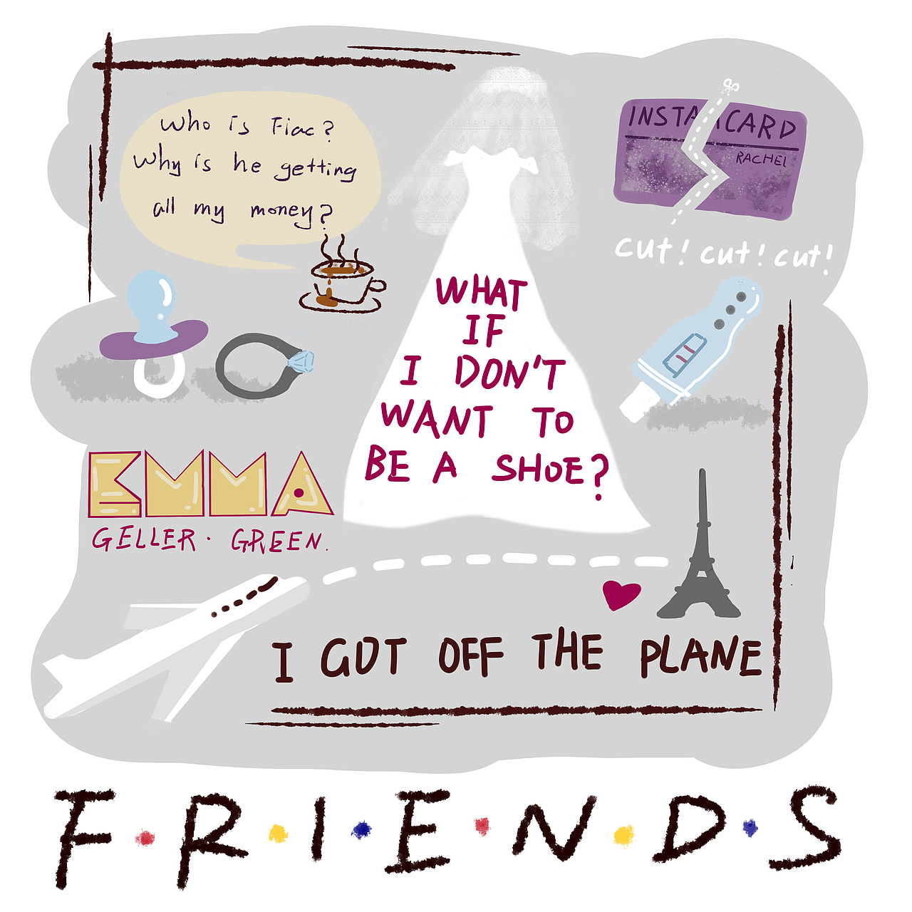 老友记的回忆（图ZMjE1NTAwMDA0） - 商业插画 - 站酷设计师奇怪的大哥原创素材 - 站酷ZCOOL