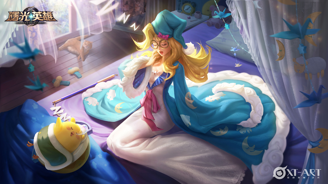 游戏角色场景插画