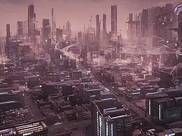 #站酷夢(mèng)筆#機(jī)械迷城，夜晚，電影照明，電影場(chǎng)景，極其