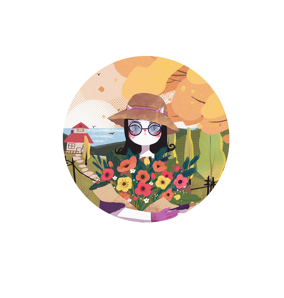 猫小姐的77条连衣裙（图ZMTY3MTM0NTU2） - 绘本 - 站酷设计师鱼花酱原创素材 - 站酷ZCOOL