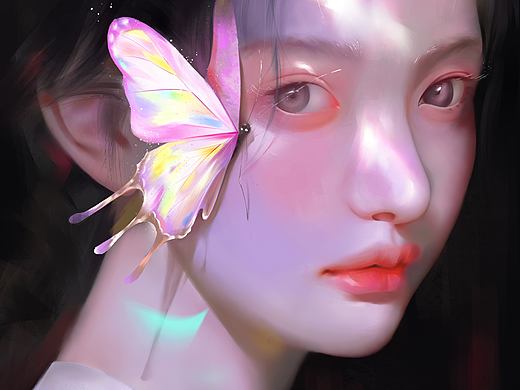 临摹AI作品，手绘