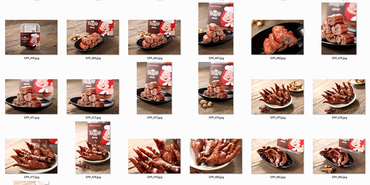 集乡客鸭架鸭脖休闲零食卤味精拍案例展示