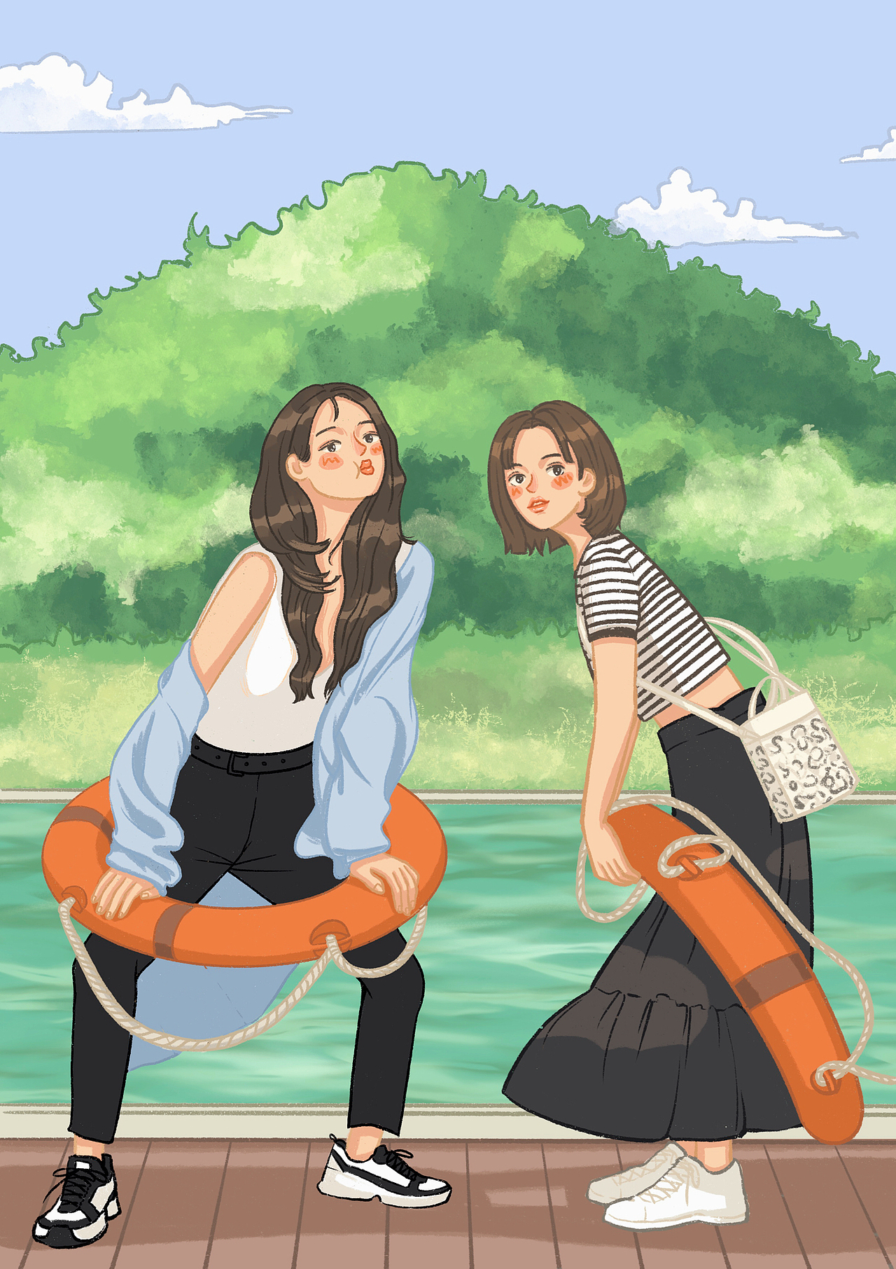 不同风格插画尝试