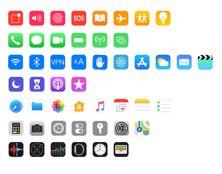 临摹练习 | ios系统图标（图ZMTQ0OTkyNDE2） - 图标 - 站酷设计师咦咦咦蛋卷原创素材 - 站酷ZCOOL