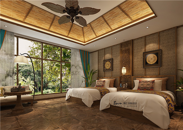 黄山民宿装修设计自然材料的应用（图ZMTQzNjUxNTc2） - 家装设计 - 站酷设计师上海博仁空间设计原创素材 - 站酷ZCOOL