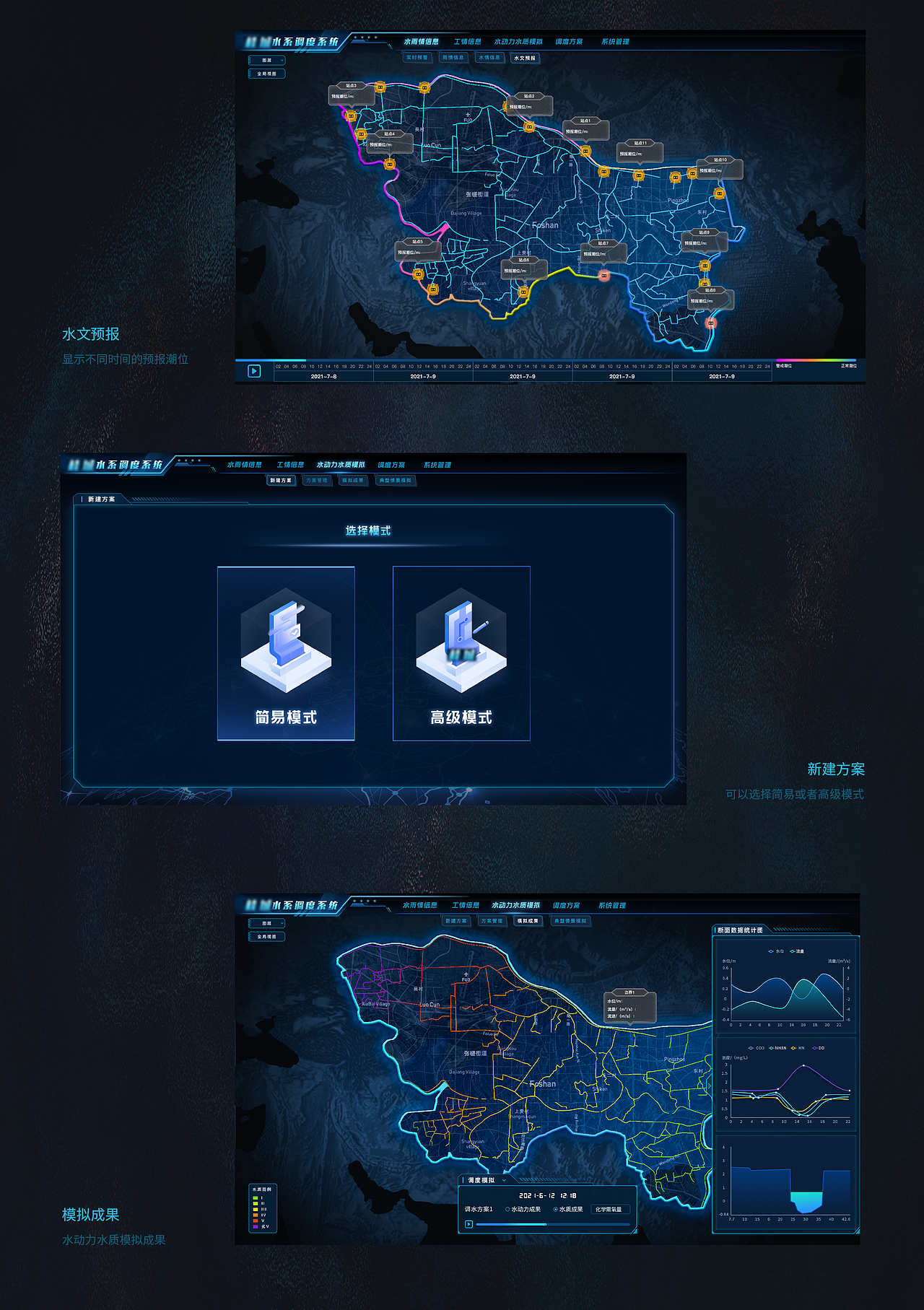 2021水系调度可视化系统（图ZMjg1MTMyMzc2） - 其他UI - 站酷设计师WAYNELNN原创素材 - 站酷ZCOOL