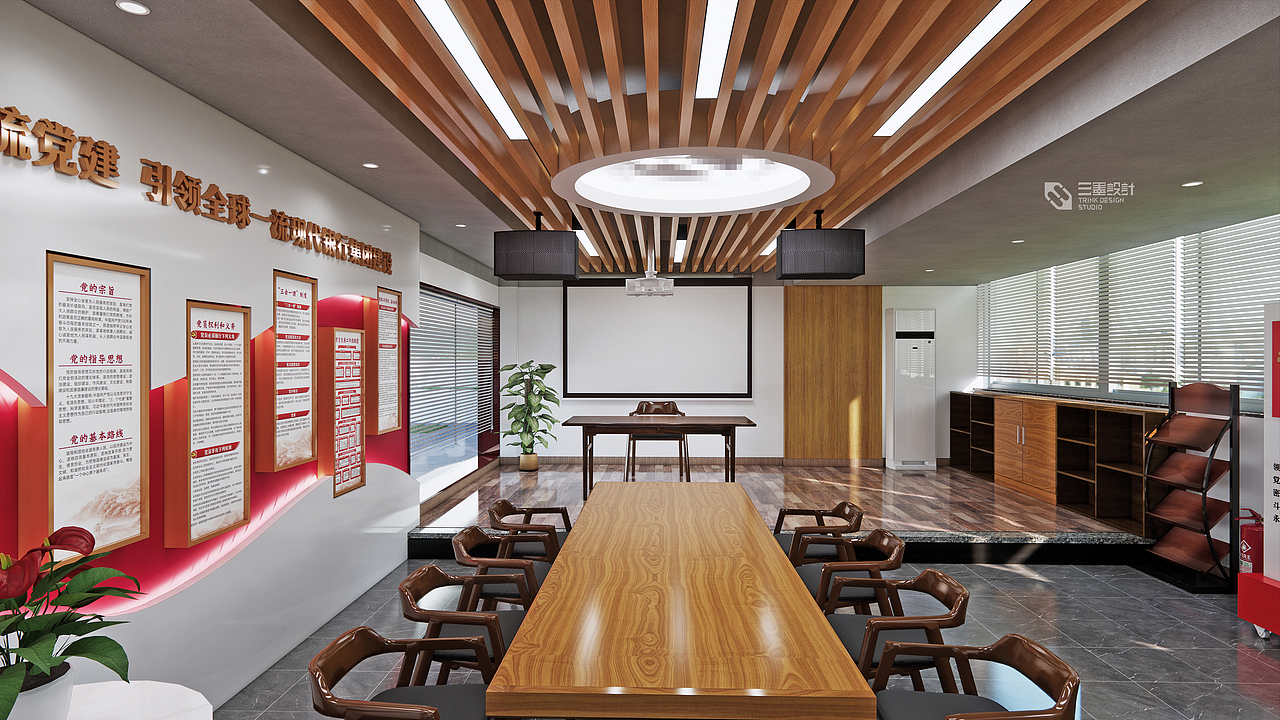 党建阵地建设-惠州某商业银行（图ZMzMzNzIxMTUy） - 展陈设计 - 站酷设计师三墨设计工作室原创素材 - 站酷ZCOOL