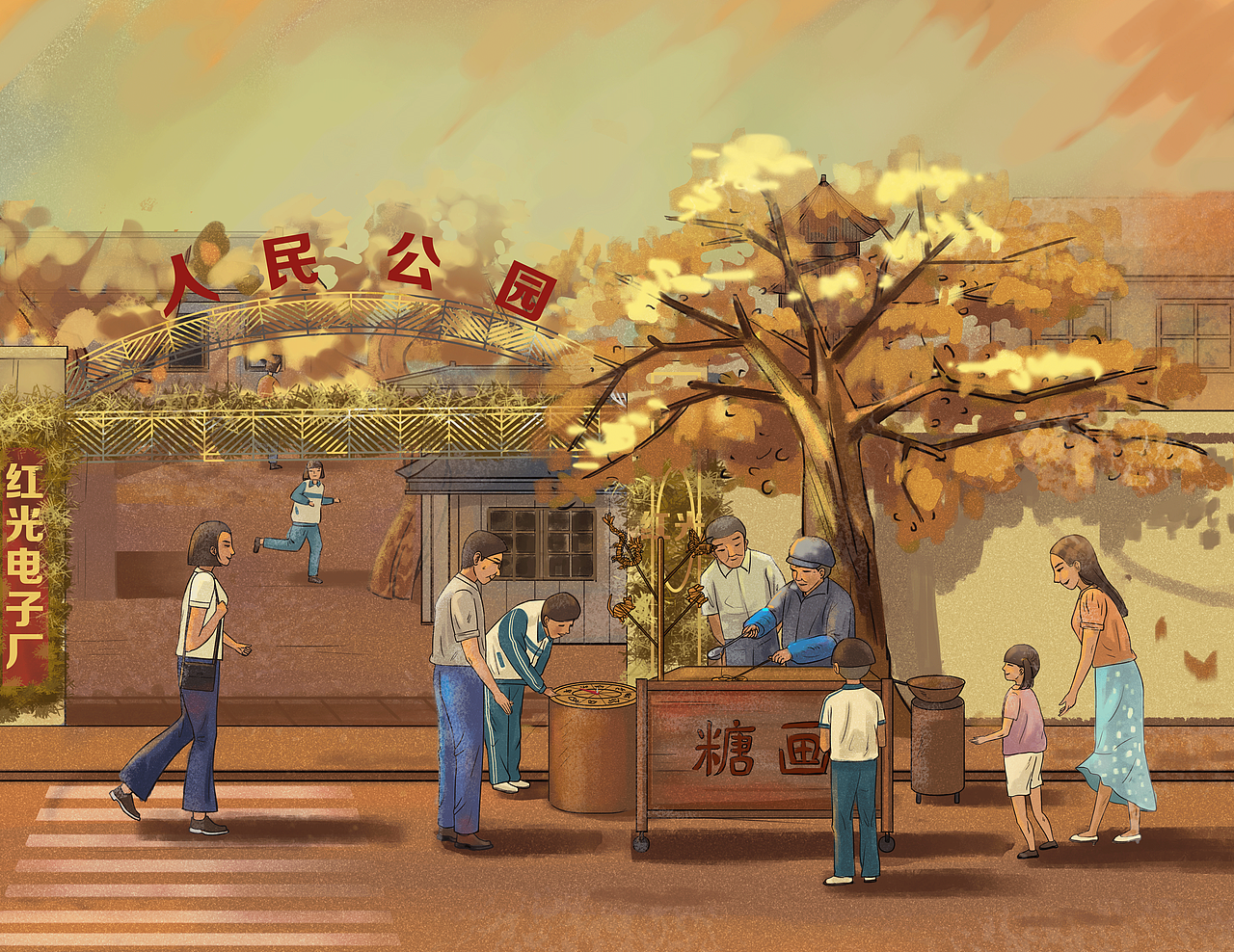 老街|插画|商业插画|高级灰de灰灰 - 原创作品 - 站酷 (zcool)