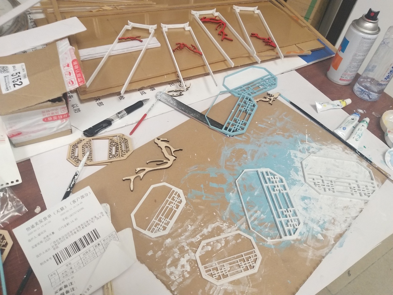 过程(上色+打磨)