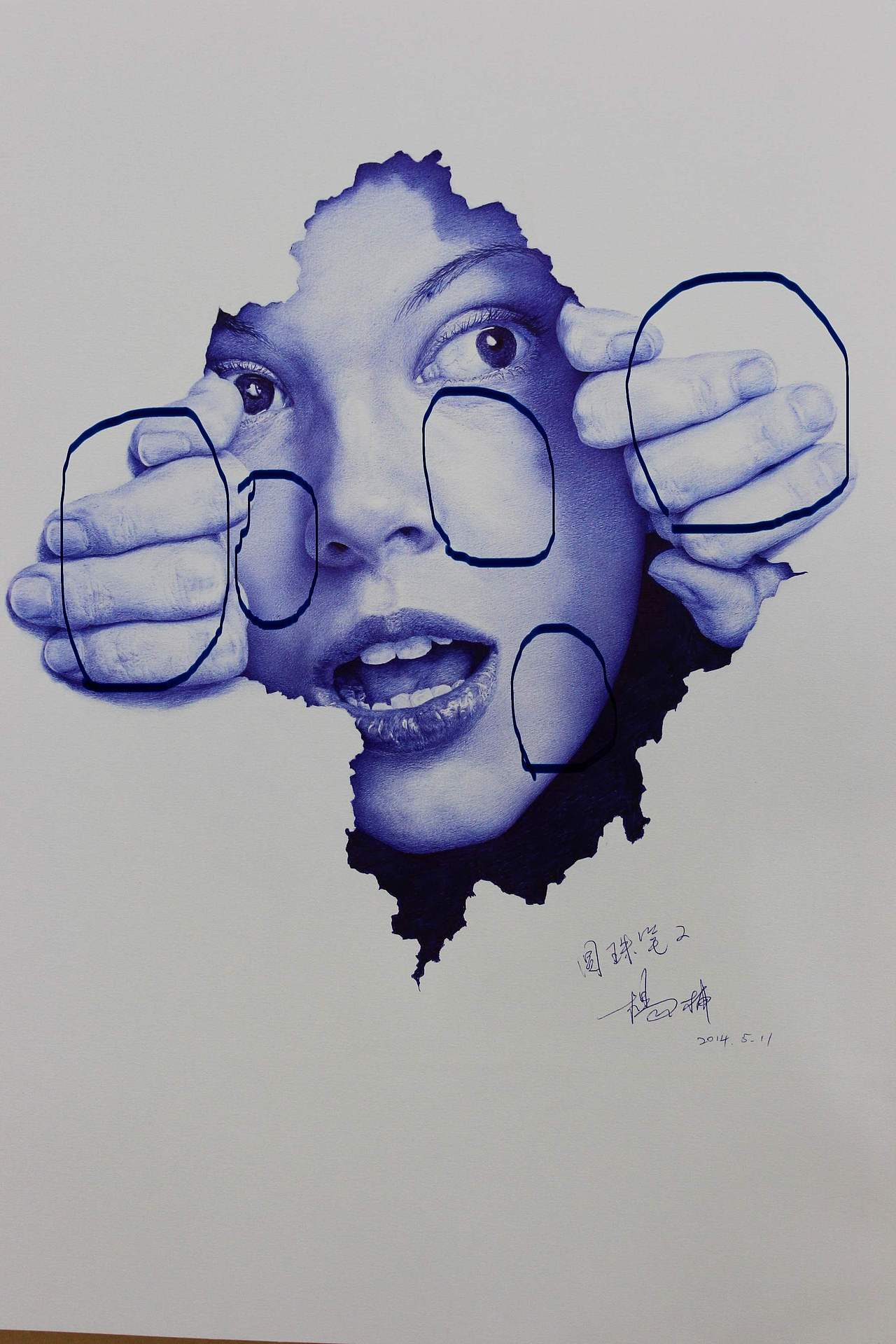 圆珠笔写实人物(附加心得,技法)(图ZMTYwOTgxMzY=) - 绘画 - 站酷设计师浪尾仙原创素材 - 站酷ZCOOL