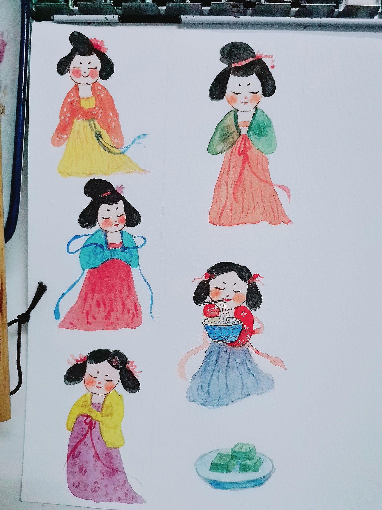 唐朝美女原创书签