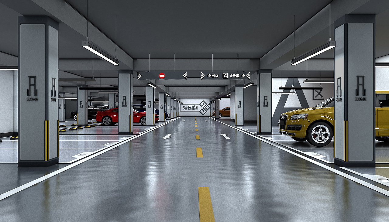 世华龙樾地下停车场导视设计