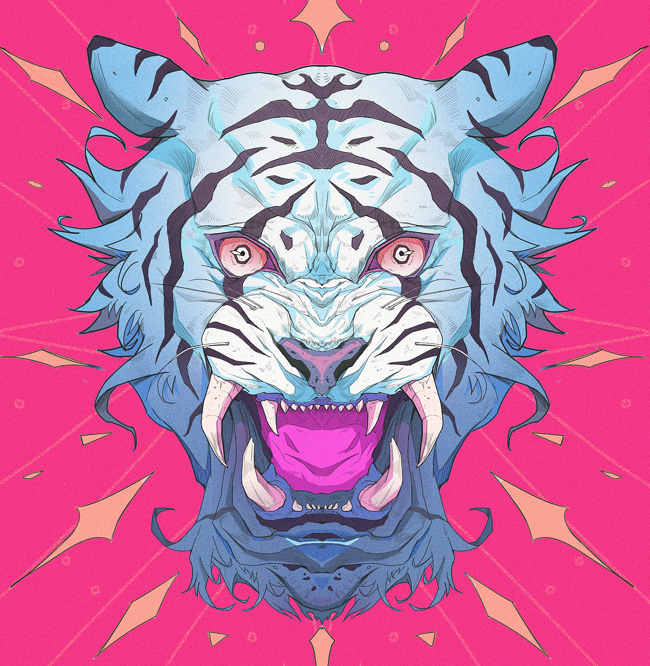 太阳虎（图ZMjMzNTE2NTI4） - 创作习作 - 站酷设计师洛麟Uoin原创素材 - 站酷ZCOOL