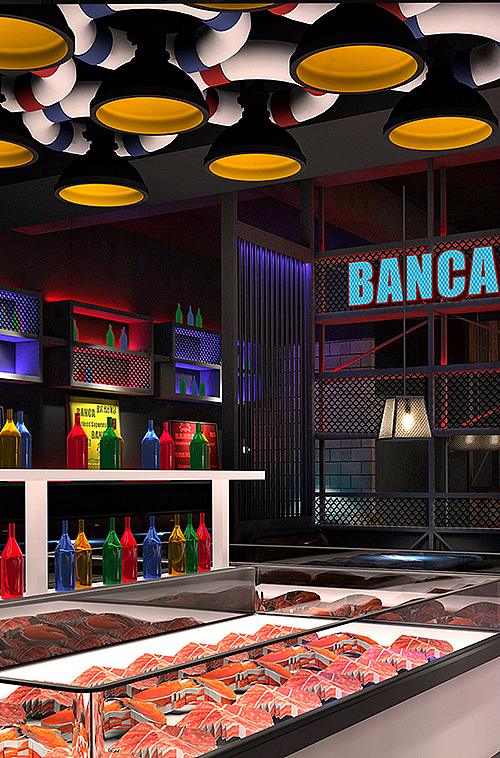 螃蟹船-海鲜餐厅品牌设计-空间设计-餐谋长品牌策划