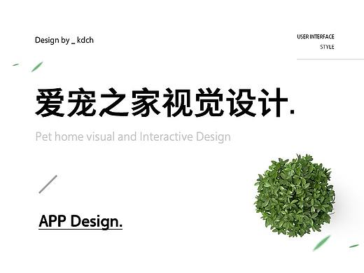 爱宠之家 APP 视觉设计