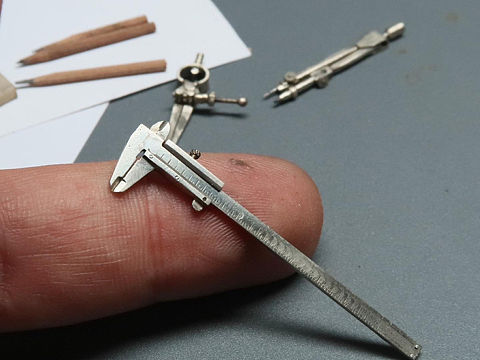 指尖的测量员 1:6迷你圆规 游标卡尺