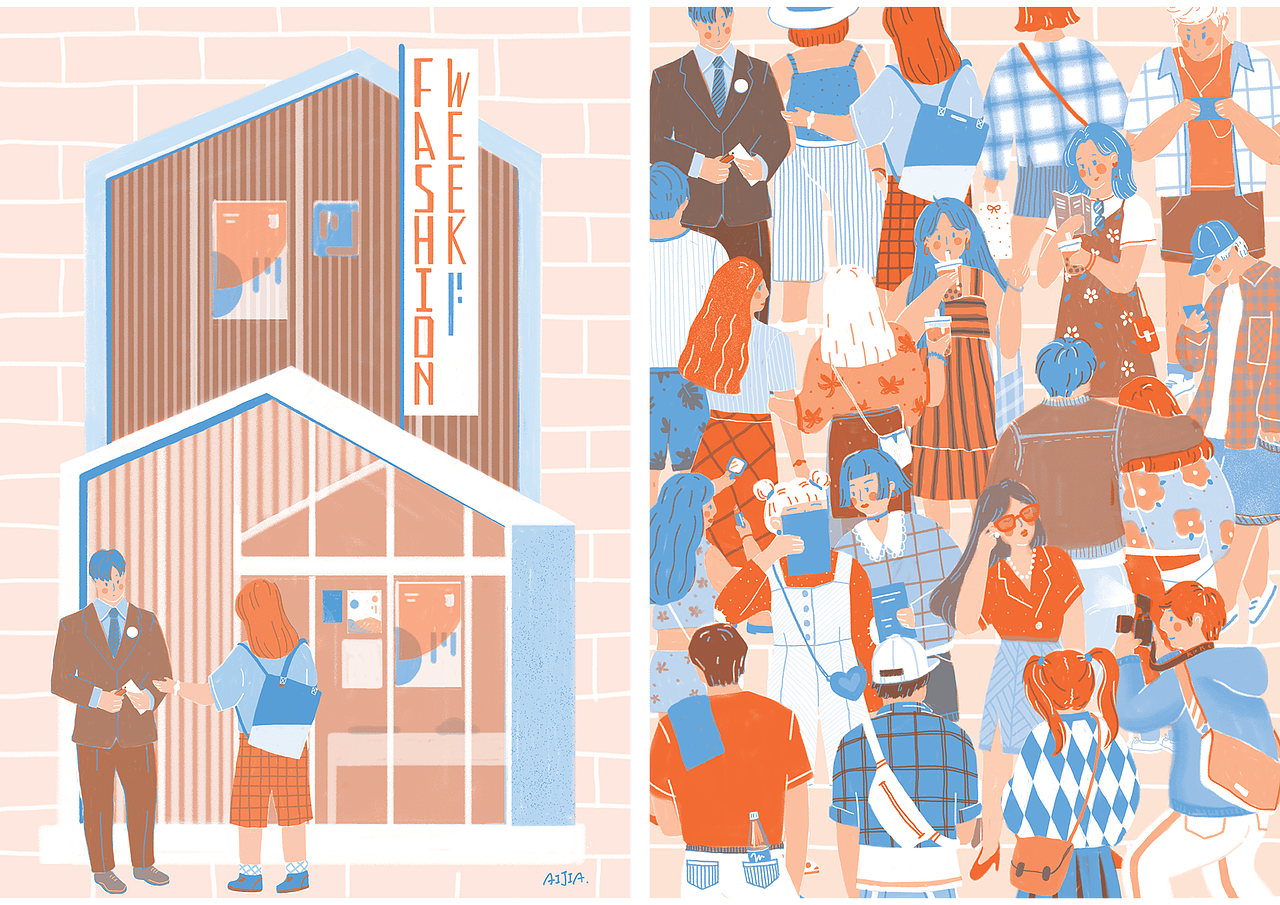 2019人从众系列插画 x RISOGRAPH（图ZMTk1MTc5MDcy） - 概念设定 - 站酷设计师AIJIA奶茶佳原创素材 - 站酷ZCOOL