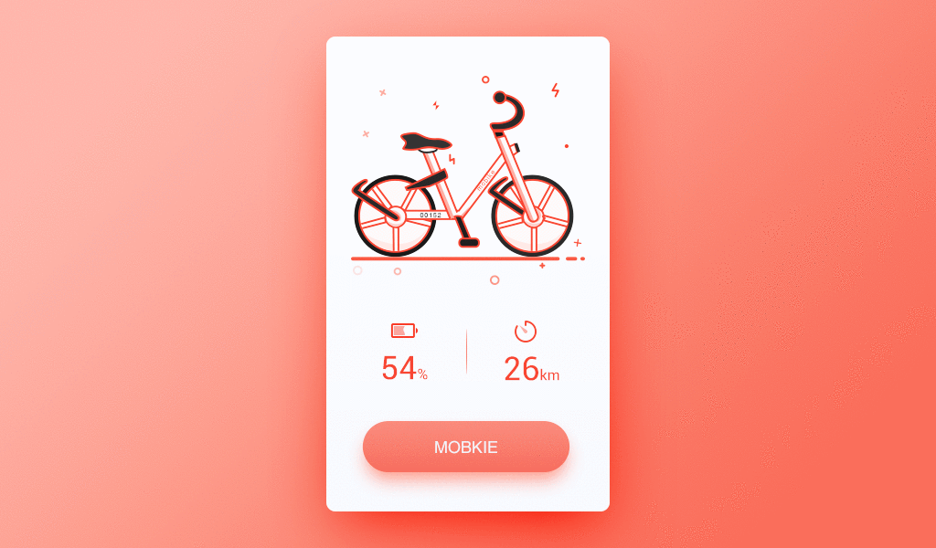 Dribbble风格摩拜单车