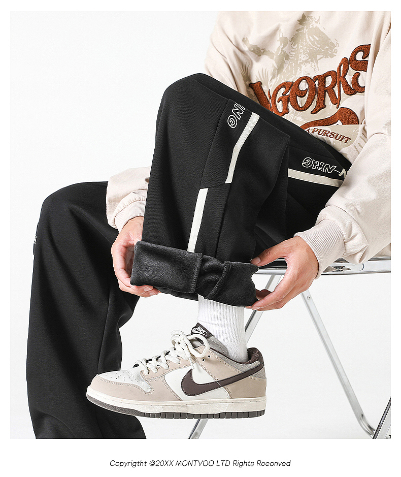 电商男装-加绒休闲裤详情