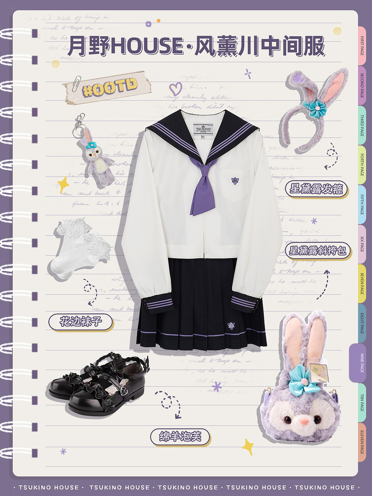 原创自制jk水手服装图鉴海报