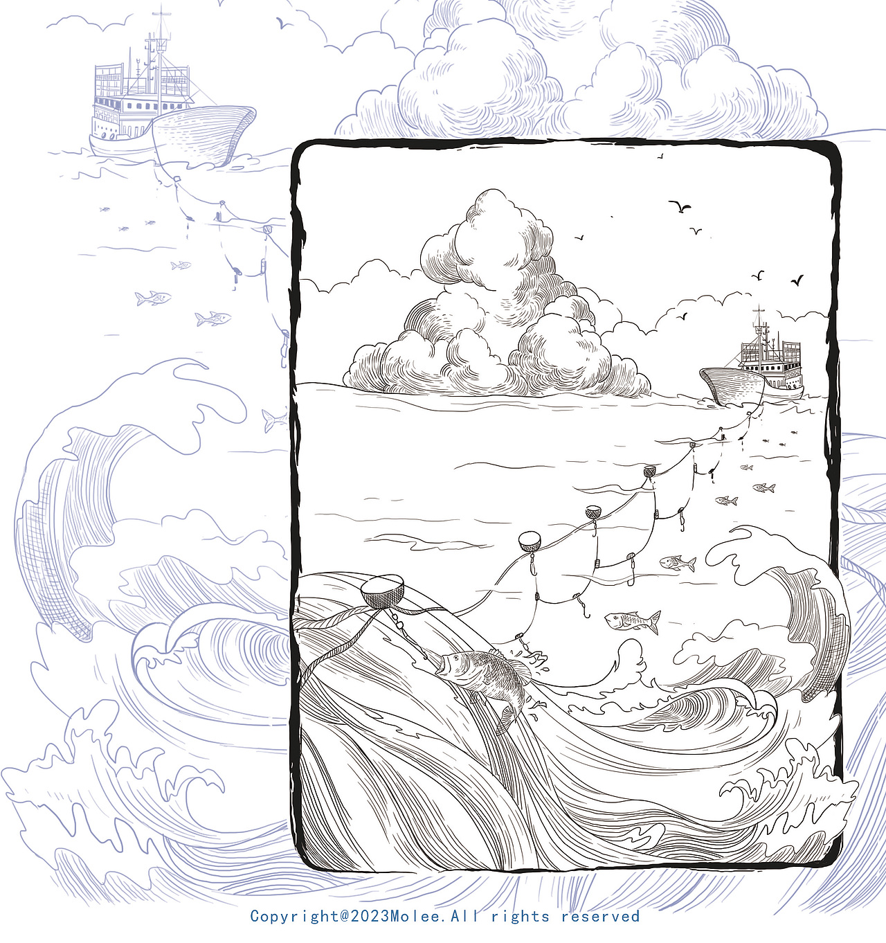 出版物《奇特物种》封面及内文插图