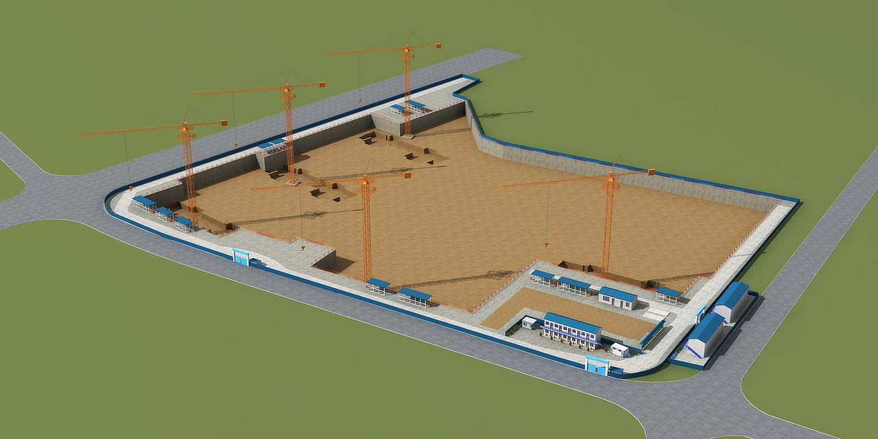项目施工进度效果图表现