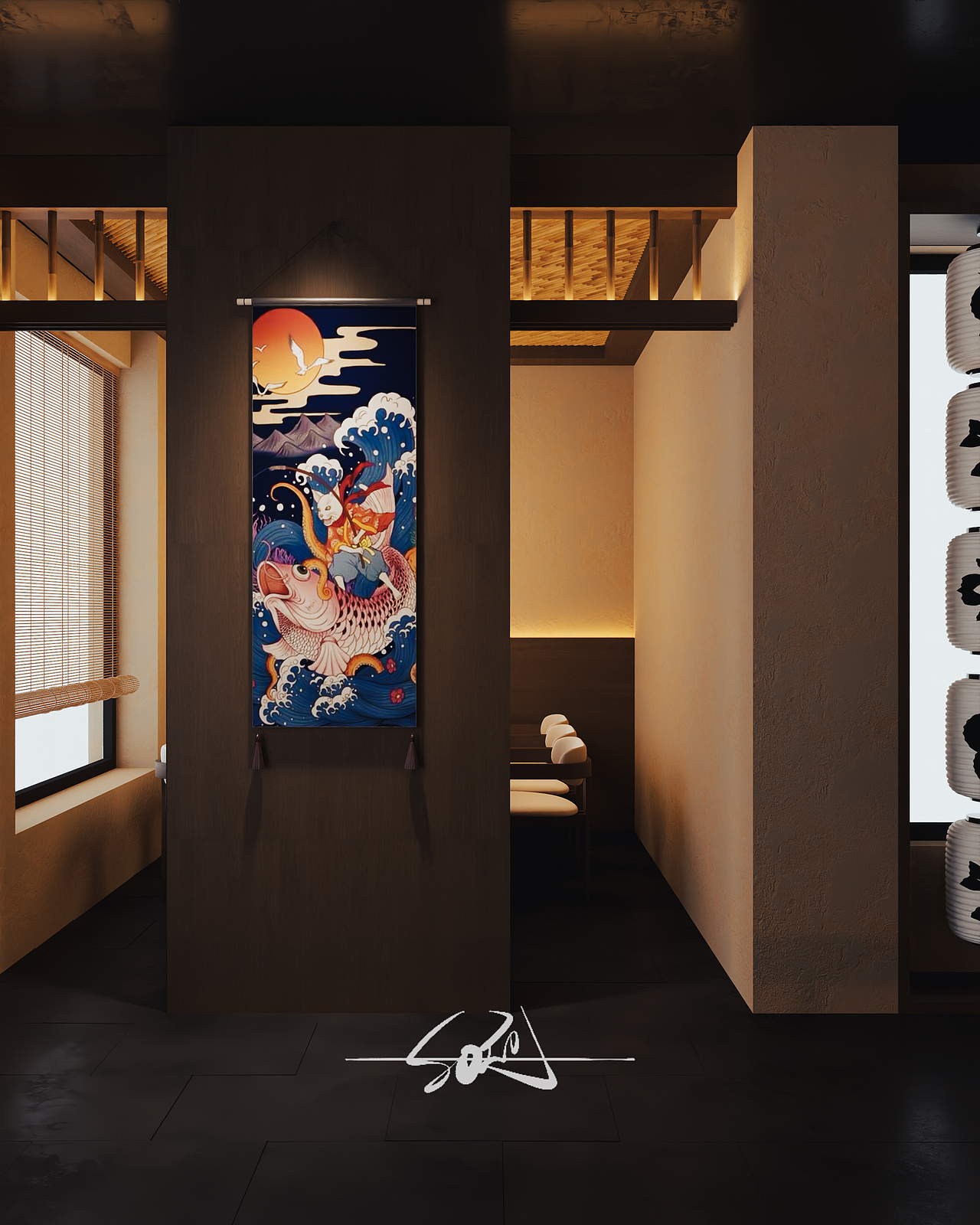 烧鸟店（图ZMzQ4Mjk5OTky） - 酒店餐饮设计 - 站酷设计师李工起床画图原创素材 - 站酷ZCOOL