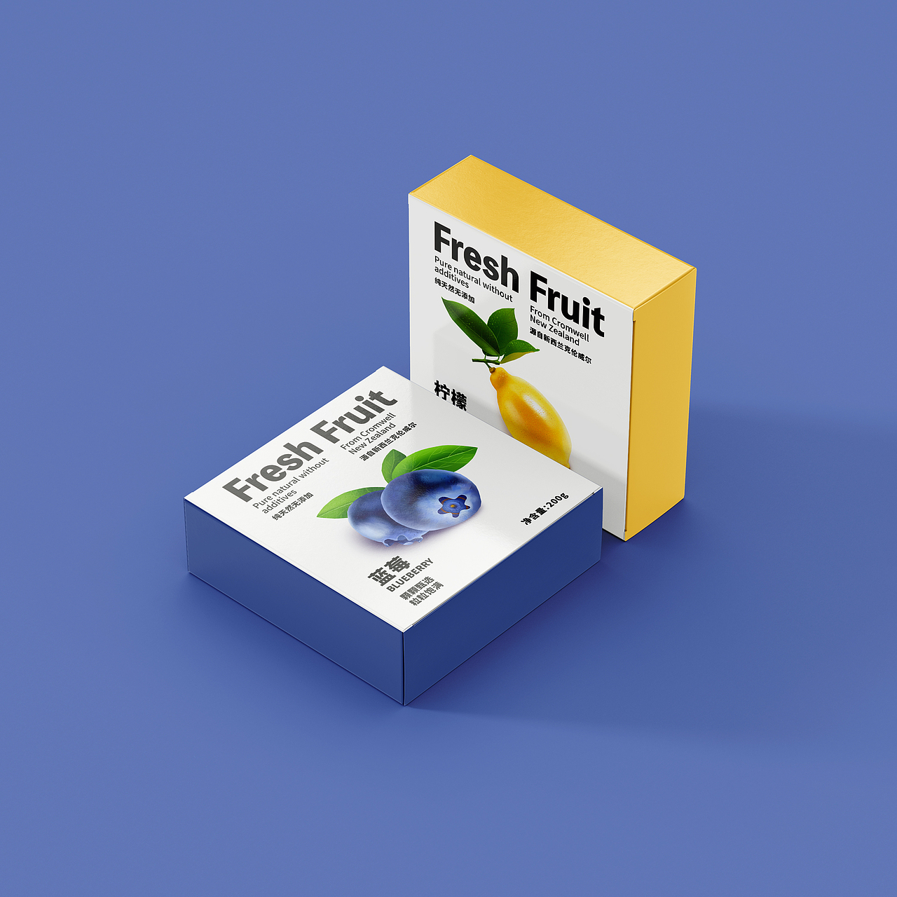 品牌包装|水果系列包装设计插画农产品创意包装