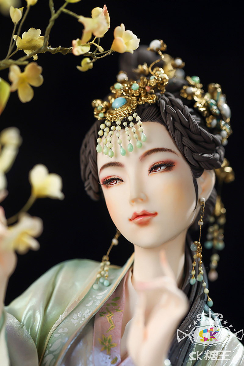 翻糖人偶蛋糕花下思汝古风翻糖人偶高清细节图